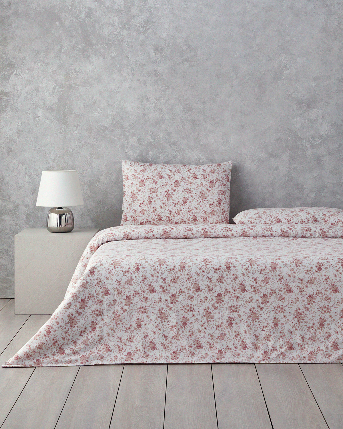 Glam Rose Easy Iron Double Size Duvet Cover Set 200x220 Cm Pınk