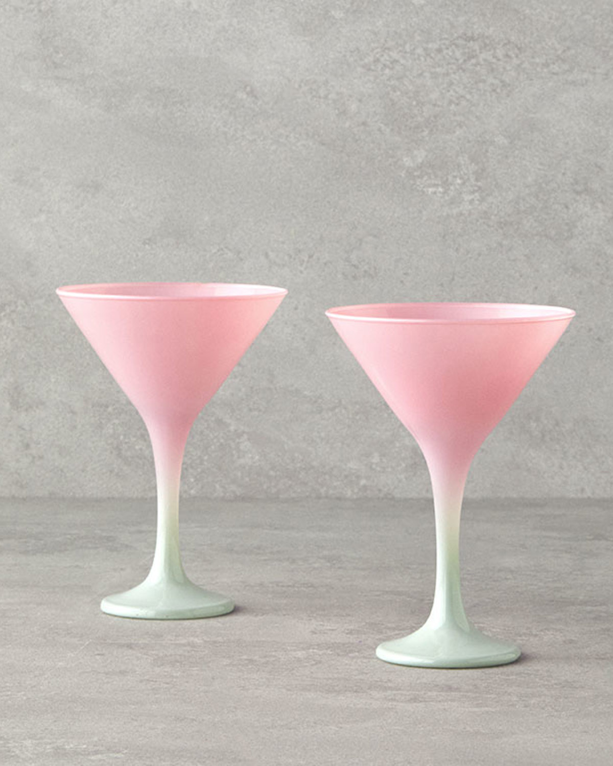 Cecilia Glass 2 Pieces 2 Servings Cup 175 Ml Pink - Green