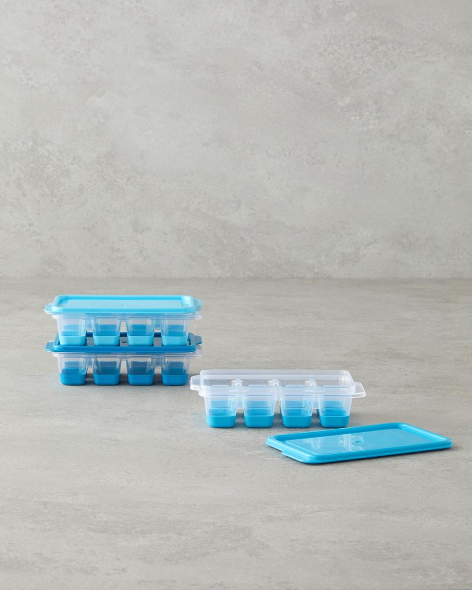 Plastic 3 Pcs Mini İce Tray Blue