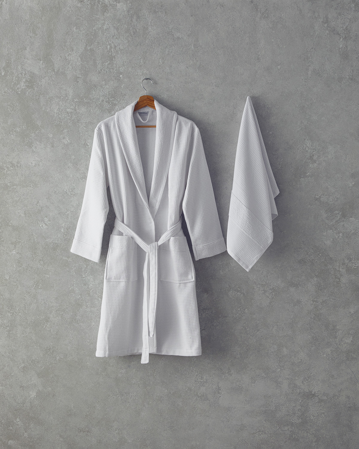 Como Microcotton Summer Blanket Bathrobe Set L-XL White