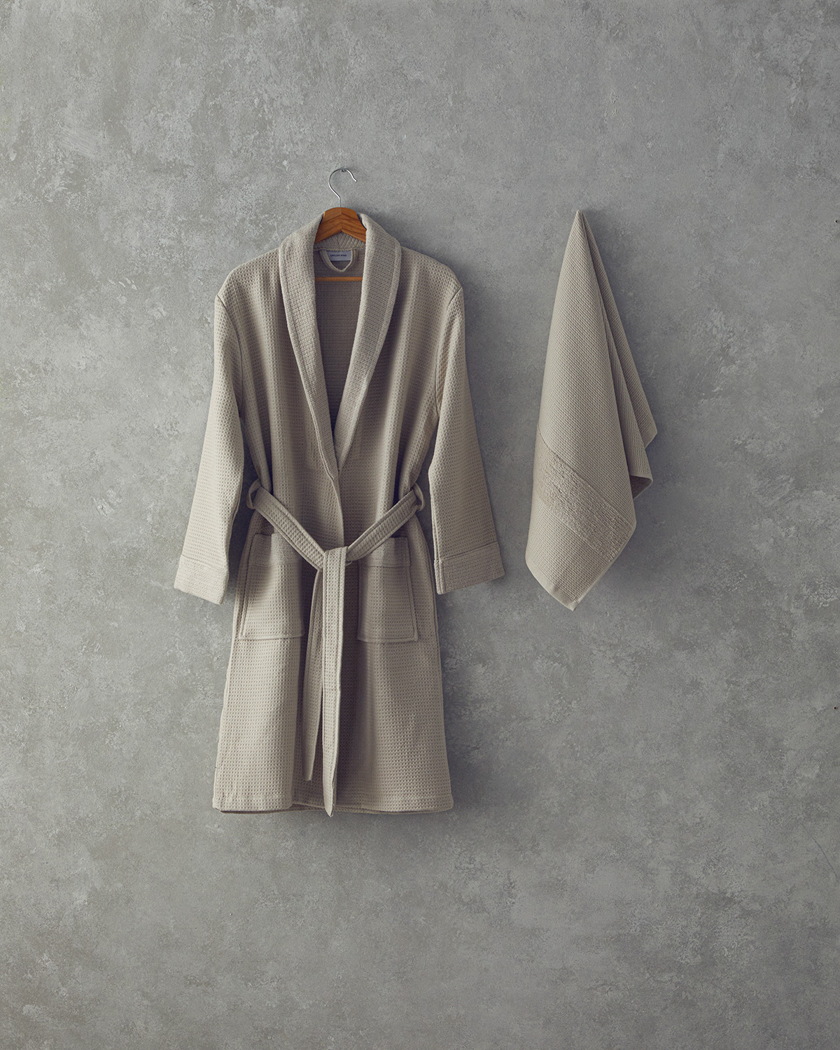 Como Microcotton Summer Blanket Bathrobe Set S-M Beige