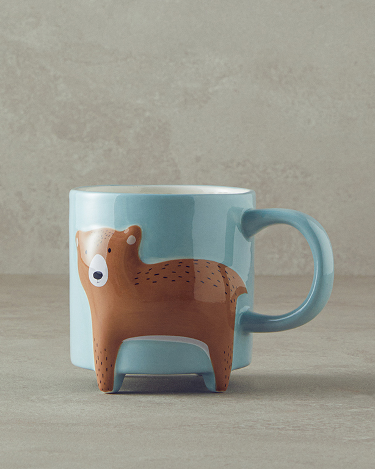 Tiny Bear Dolomite Mug 475 Ml Light Blue