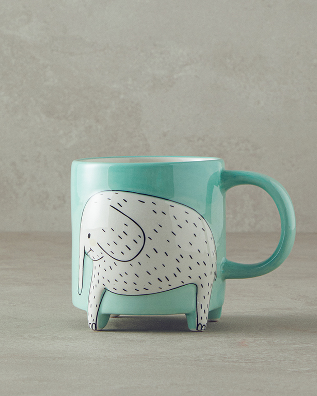 Tiny Elephant Dolomite Mug 475 Ml Green