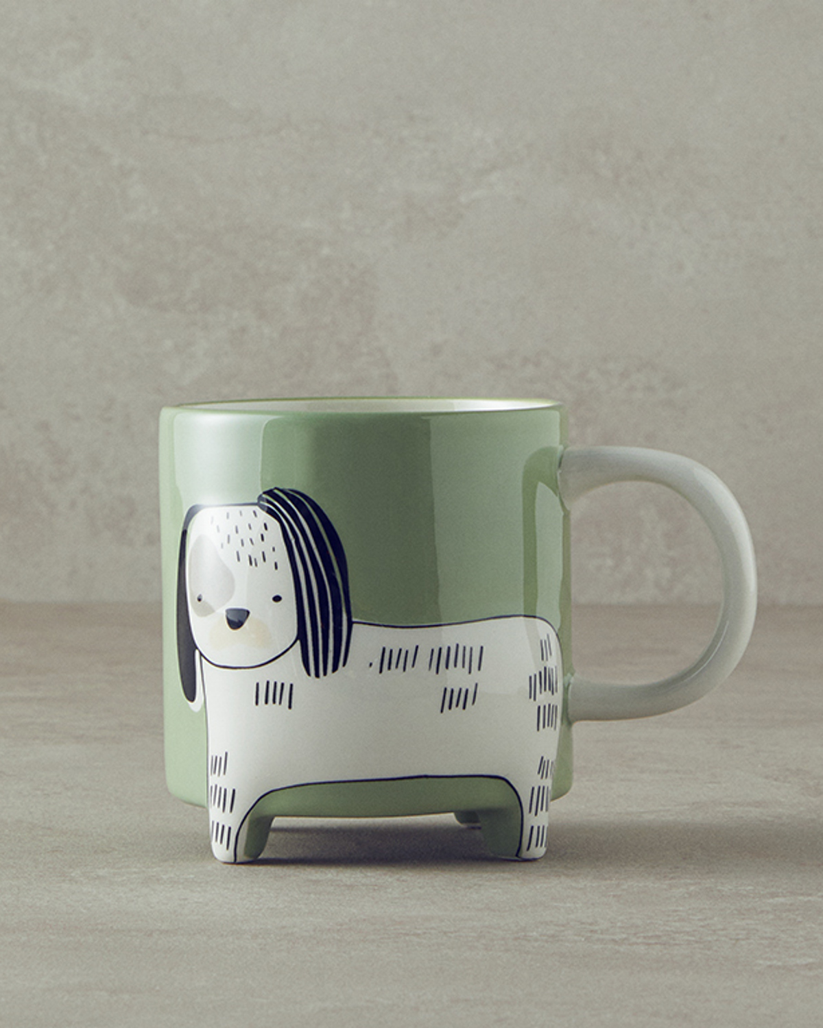 Tiny Dog Dolomite Mug 475 Ml Light Green