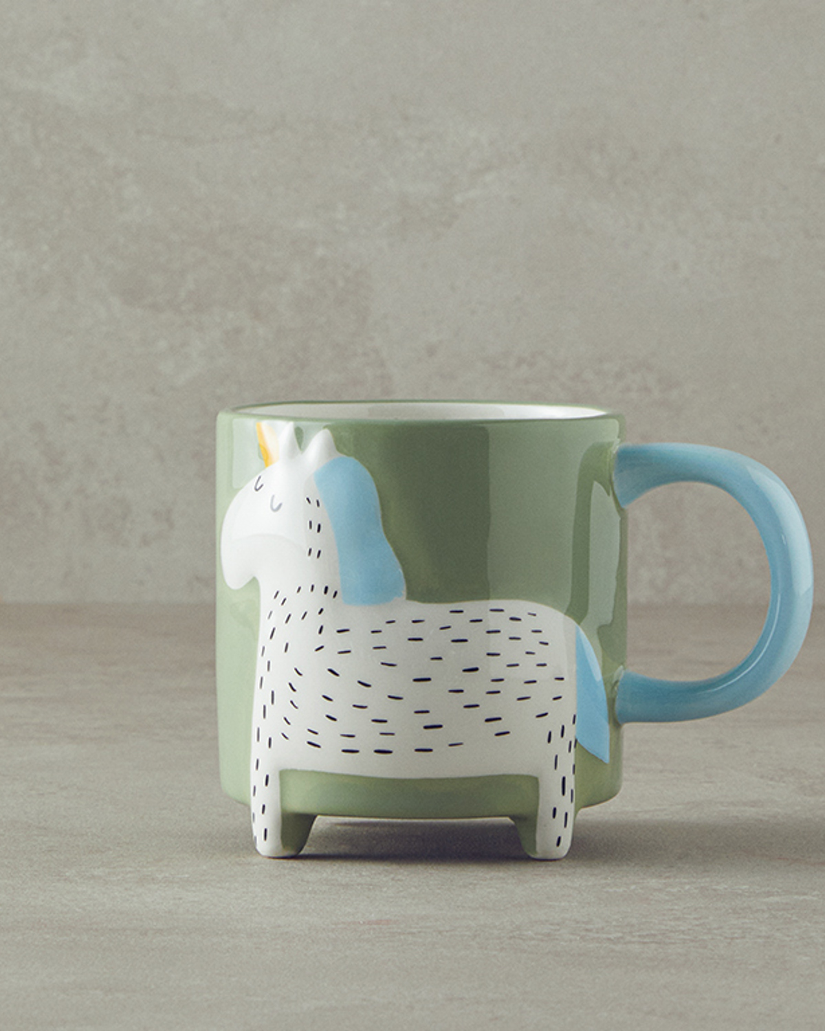 Tiny Unicorn Dolomite Mug 475 Ml Light Green