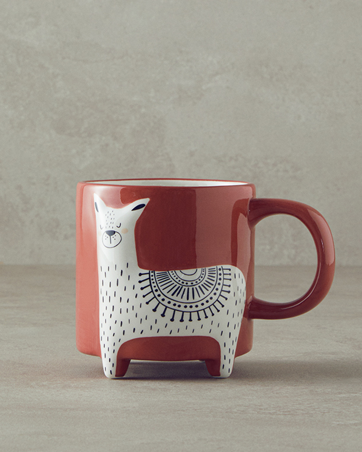 Tiny Lama Dolomite Mug 475 Ml Brown