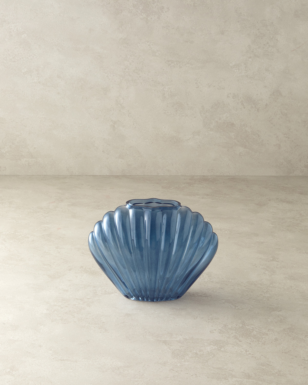 Shell Vase 18.5 Cm Navy Blue