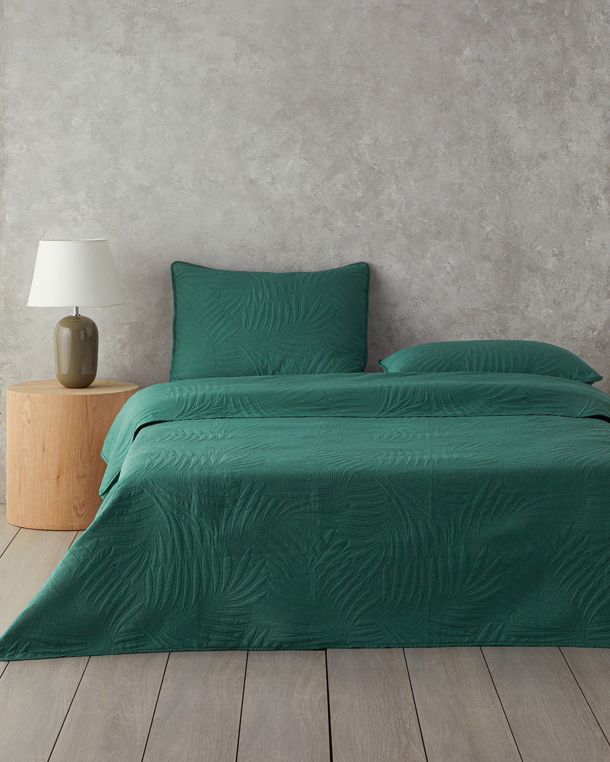 Tropic Multipurpose Double Size Bed Spread Set 200x220 Cm Green