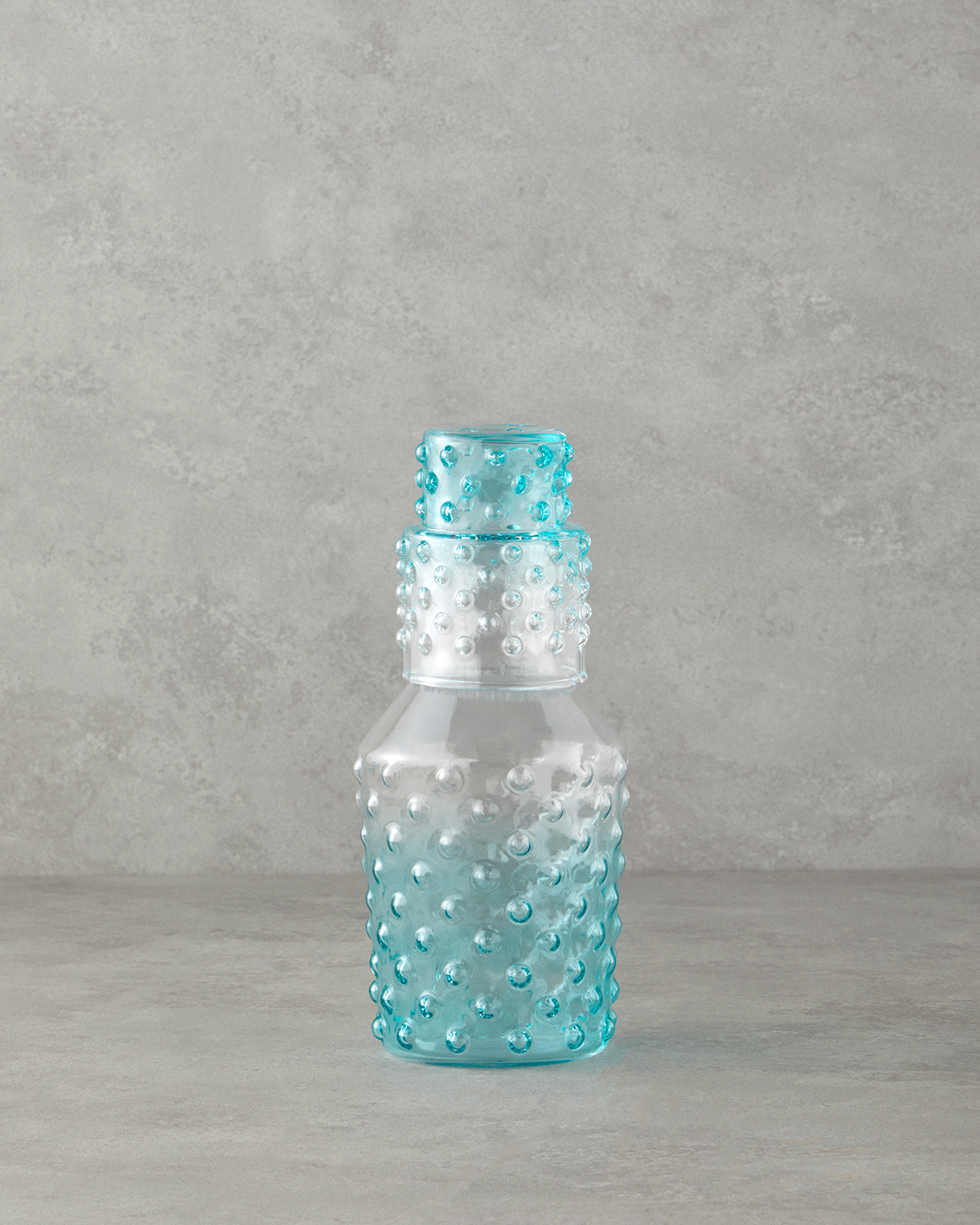 Bubbles Glass Bedside Jug 1150 Ml Blue