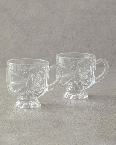 Areca Glass Mug 160 Ml 2 Pieces