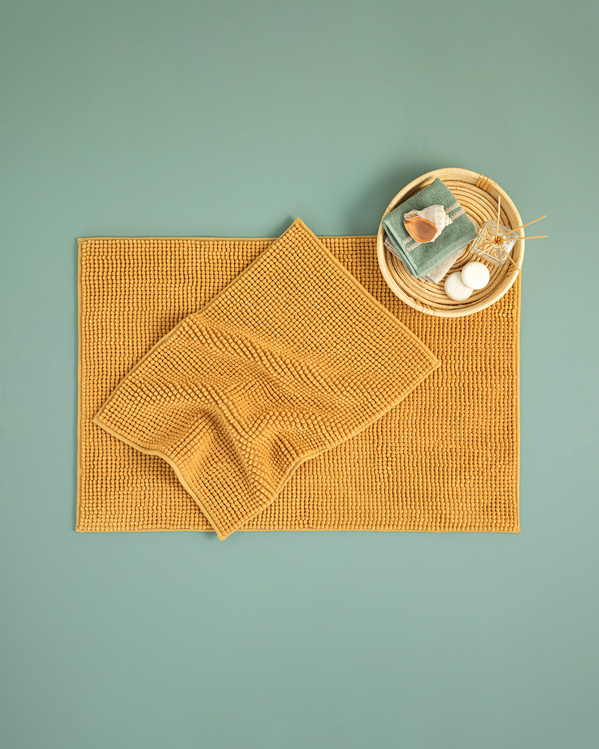 Paige Polyester Pasta Bath Mat 50x80 Cm Yellow