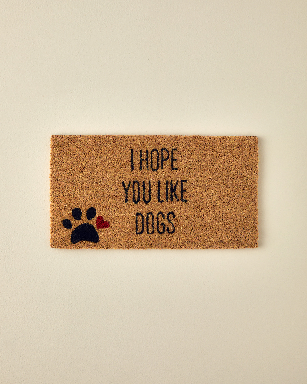 Dogs Printed Doormat 33x60 Cm Natural