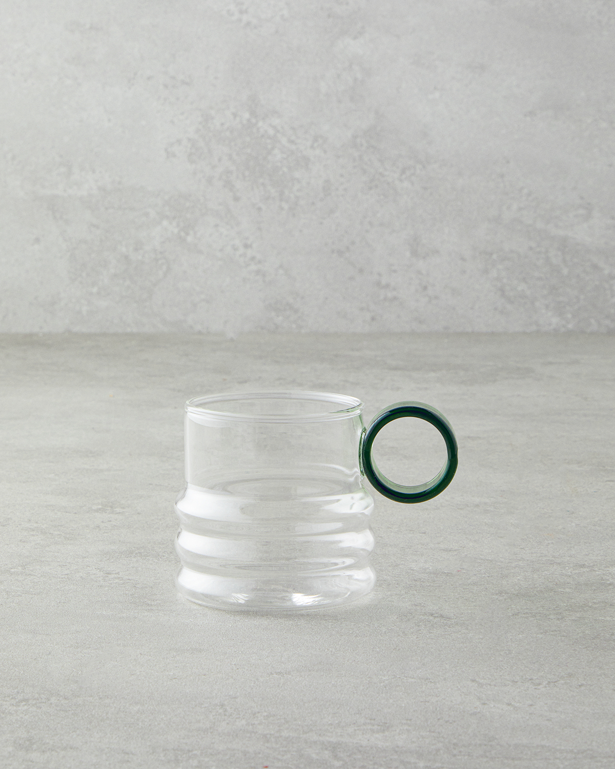 Ring Borosilicate Glass Mug 200 Ml Green