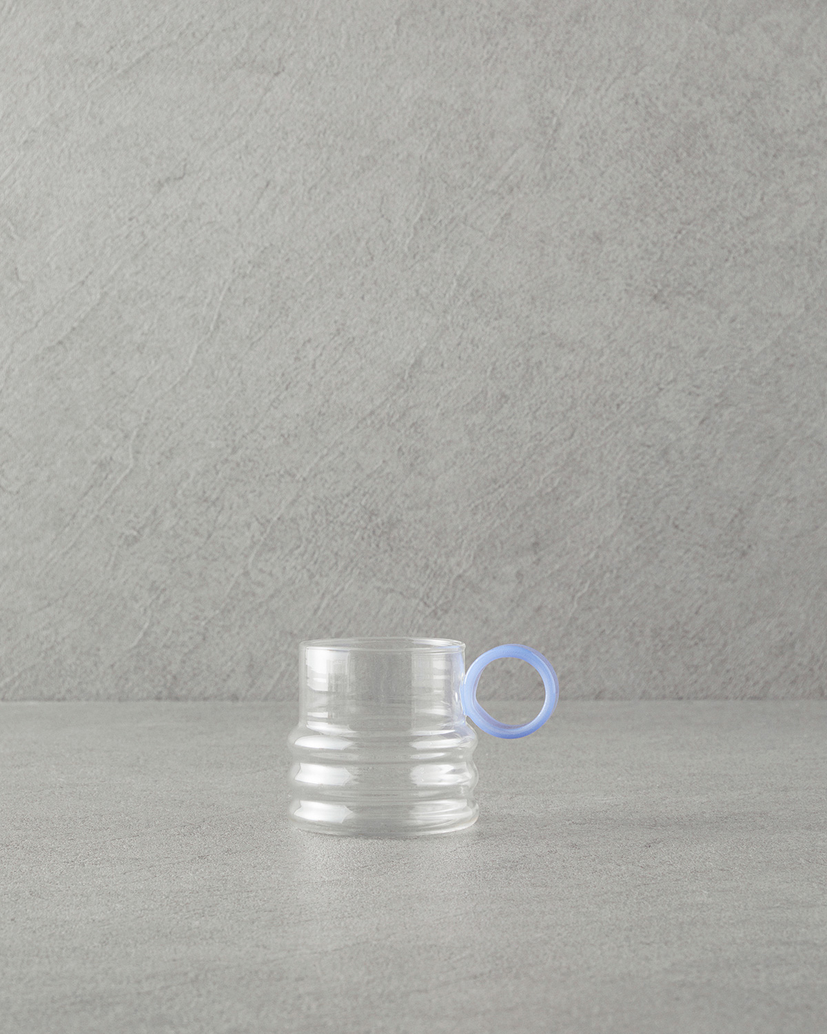 Ring Borosilicate Glass Mug 200 Ml Blue