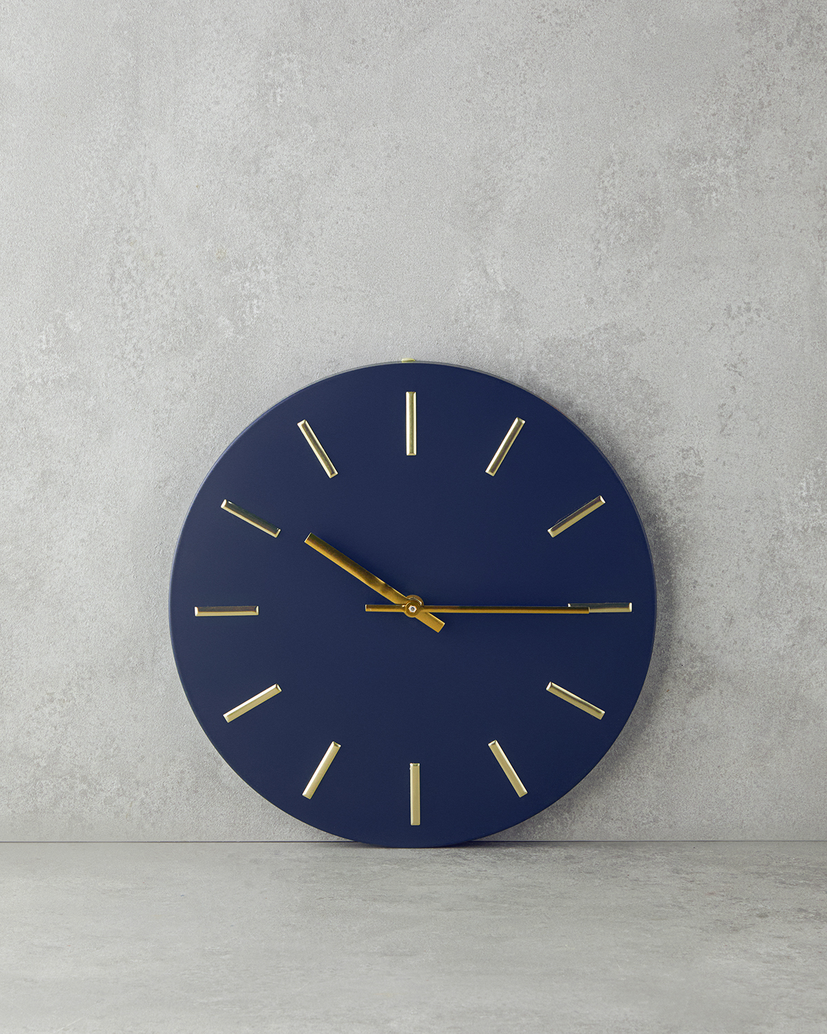 Sylvia Metal Decorative Wall Clock 30x30 Cm Navy Blue