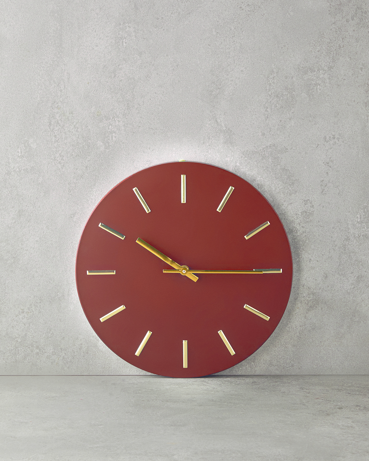 Sylvia Metal Decorative Wall Clock 30x30 Cm Orange