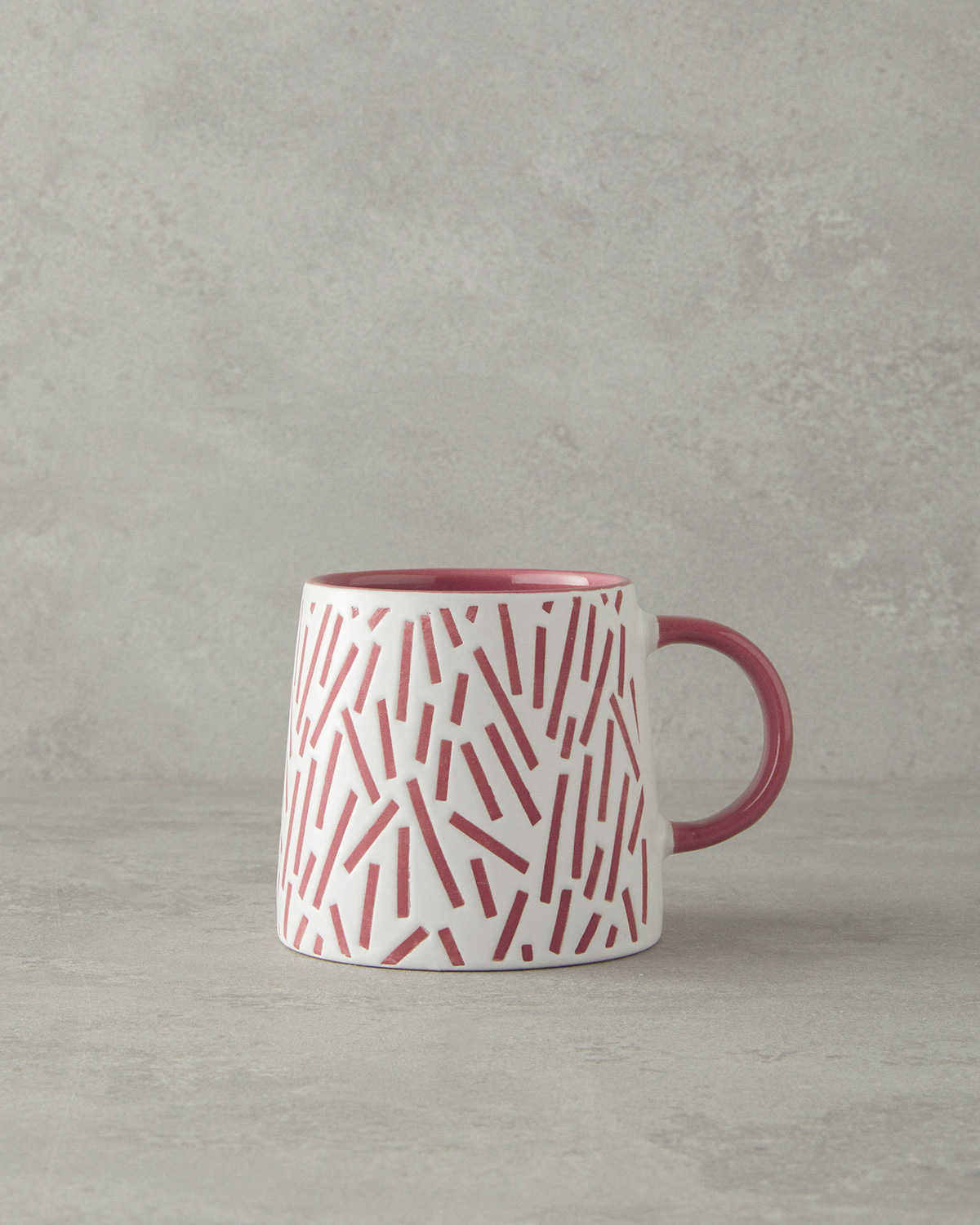 Purler Ceramic Mug 410 Ml Fuchsia