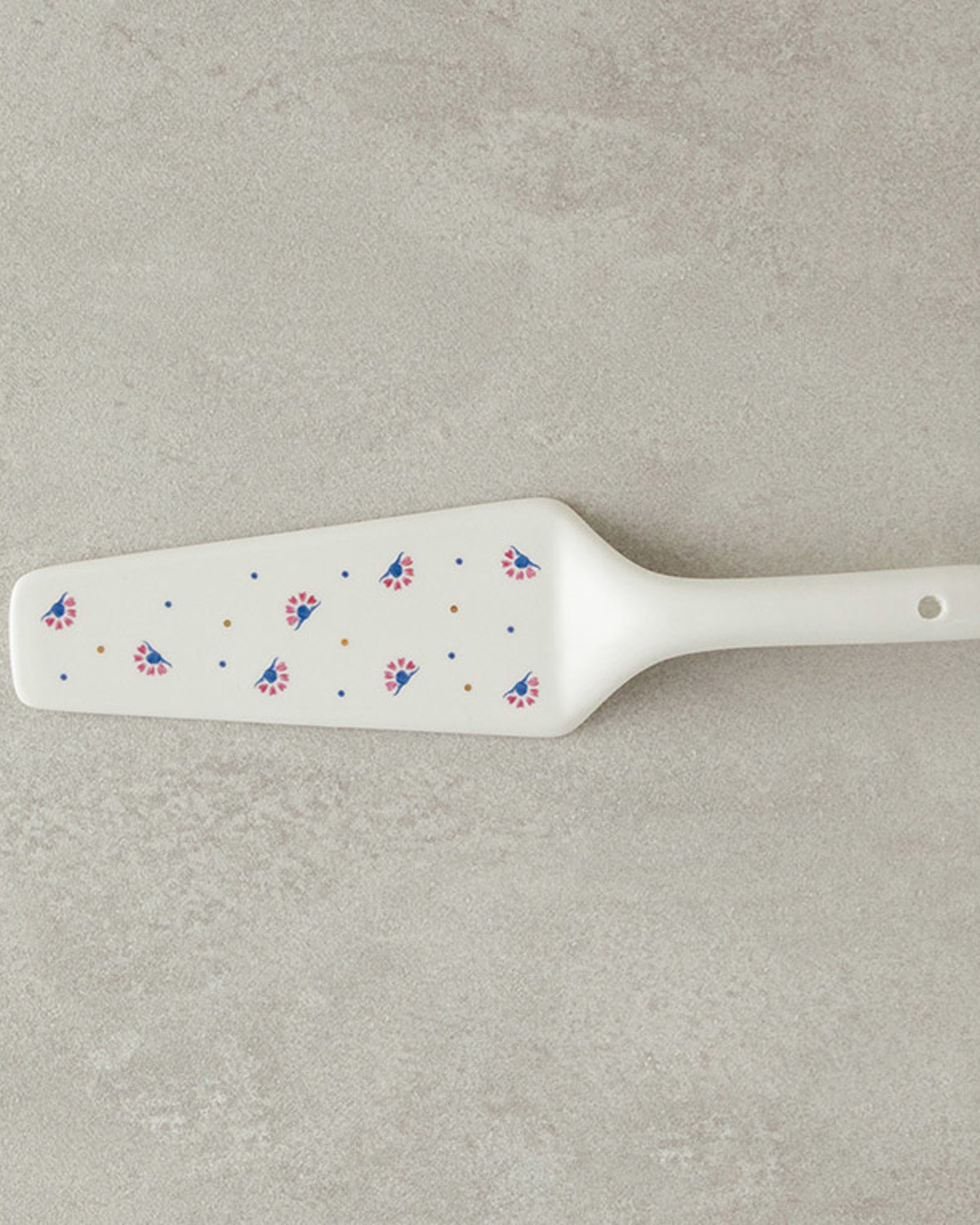 Carnival Square New Bone China Spatula Serving Tool 25x6 Cm White - Blue