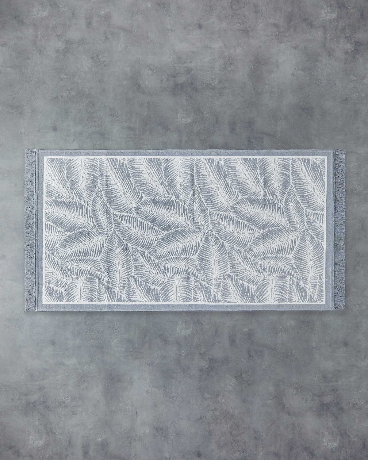 Leaves Woven Rug 80x150 Cm Gray