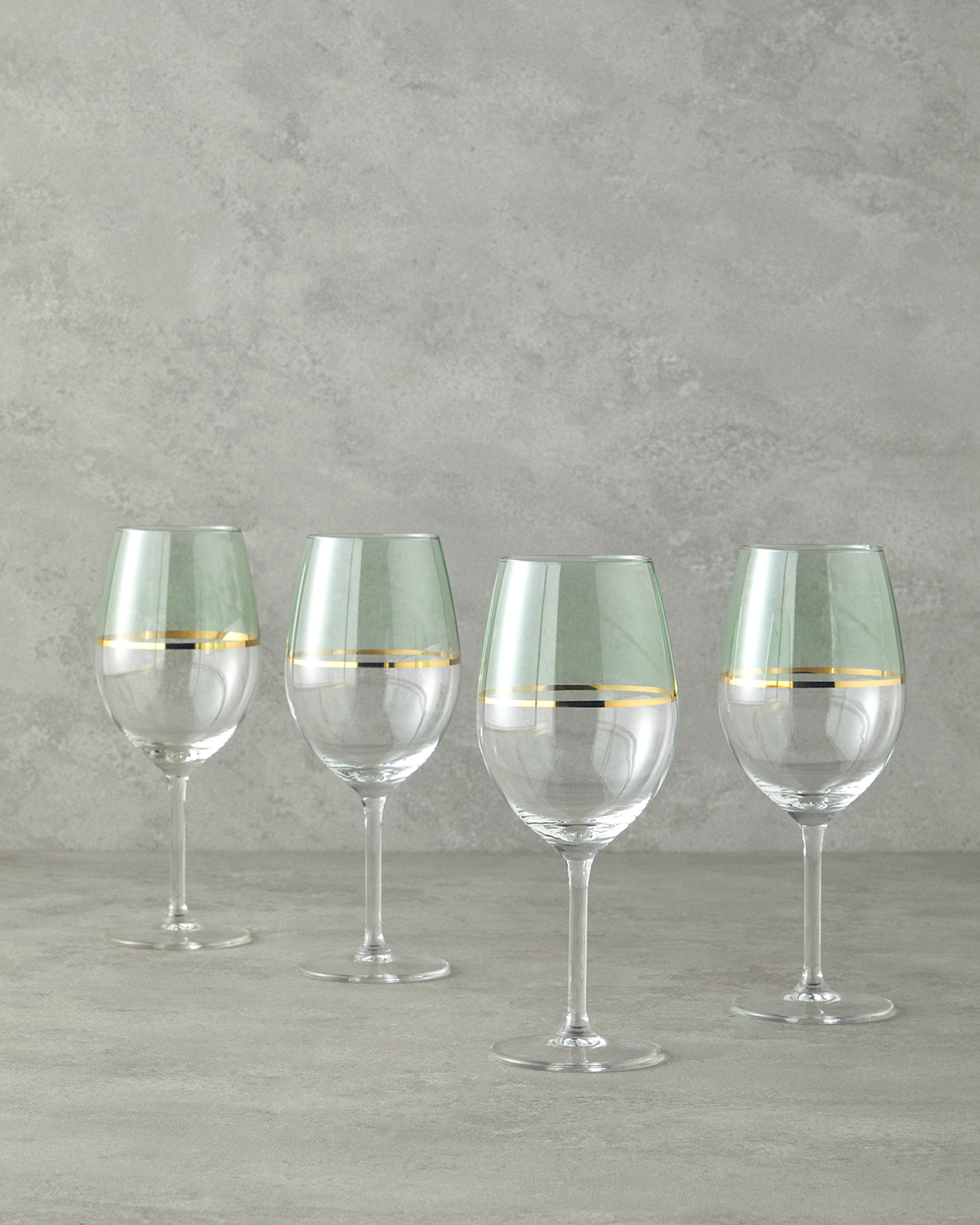 Fiore Glass 4 Pcs Chalice 540 Ml Light Green