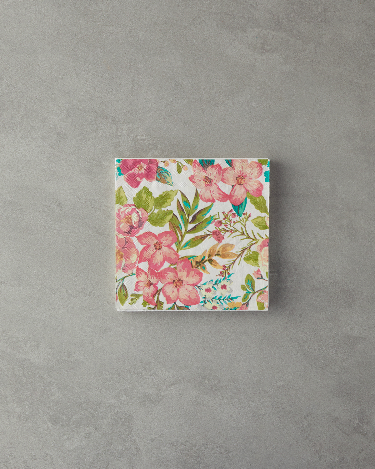 Flowery Paper 20 Pcs Napkin 33x33 Cm Colored