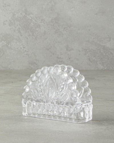 Meri Glass Napkin Holder 12.5x4x9 Cm Transparent