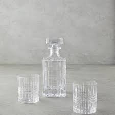 Luxury Crystal 3 Pieces Decanter 700 Ml+290 Ml Transparent