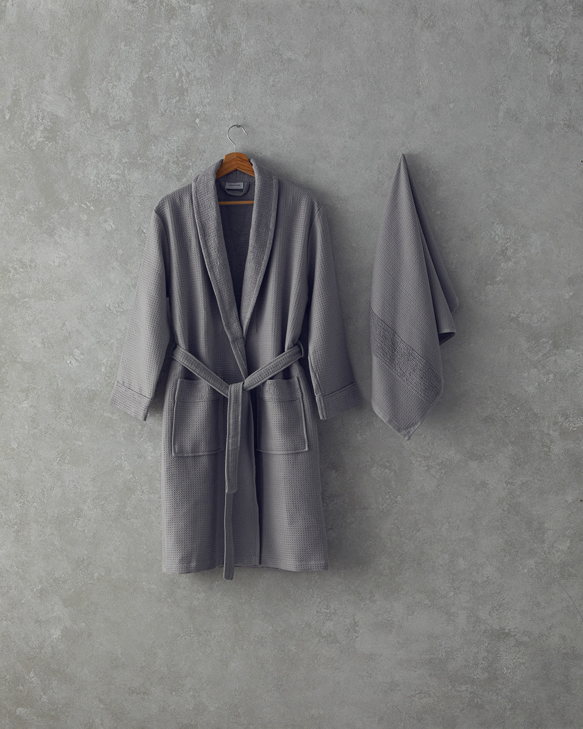 Como Microcotton Summer Blanket Bathrobe Set L-XL Gray