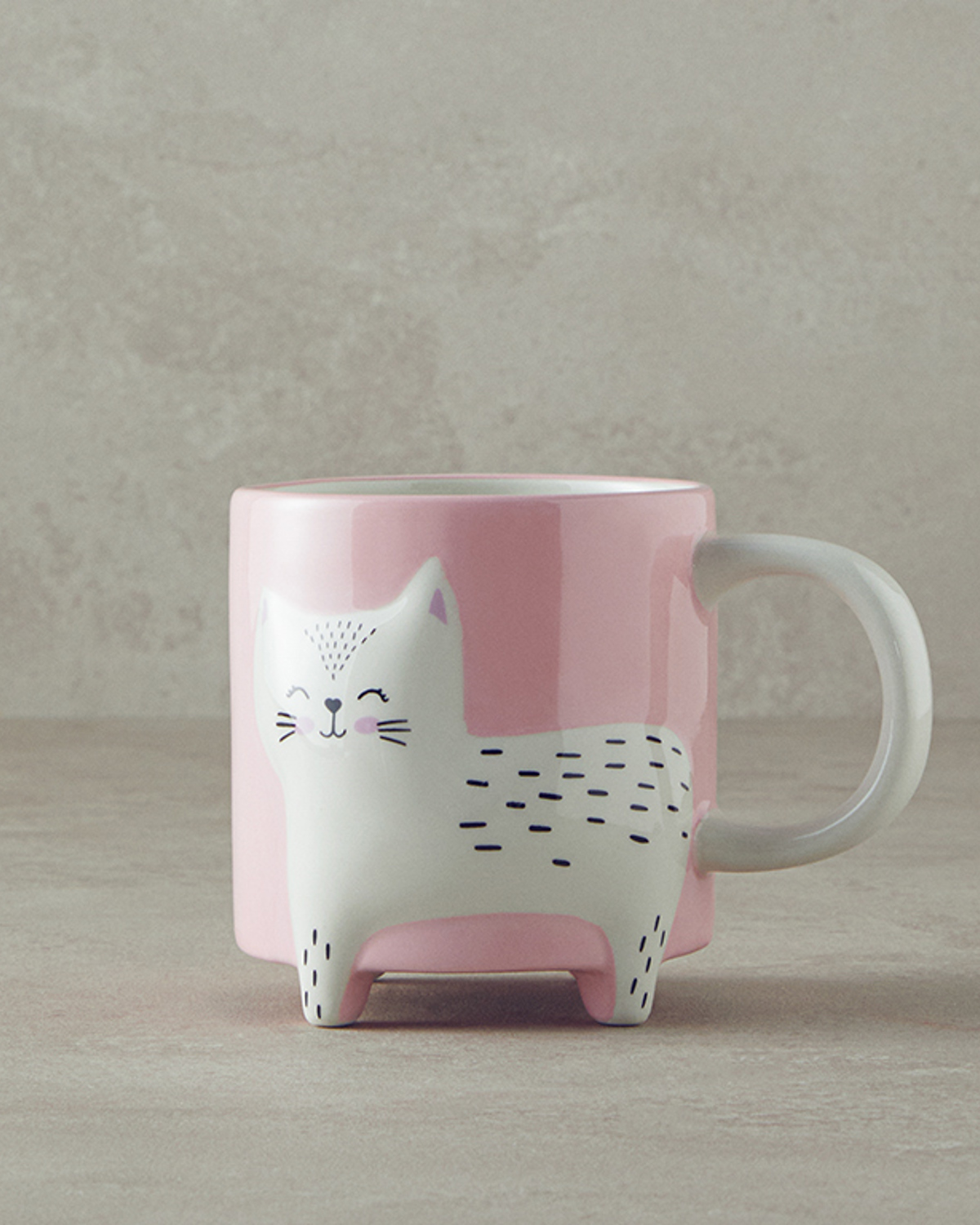 Tiny Cat Dolomite Mug 475 Ml Pınk