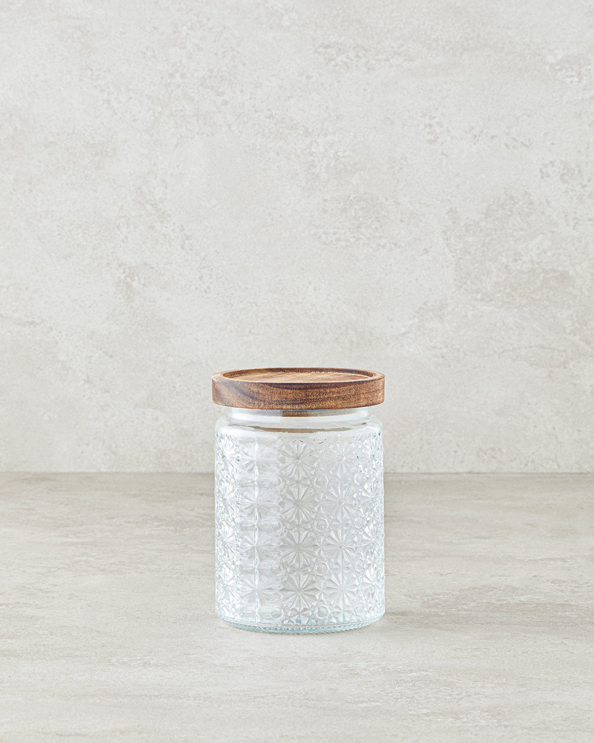 Maura Glass With Cover Jar 800 Ml Transparent