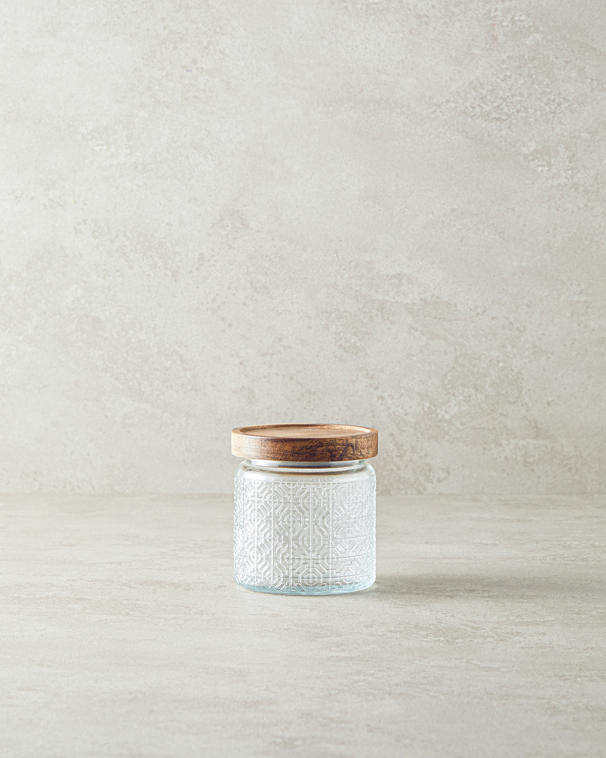 Harper Glass With Cover Jar 1000 Ml Transparent