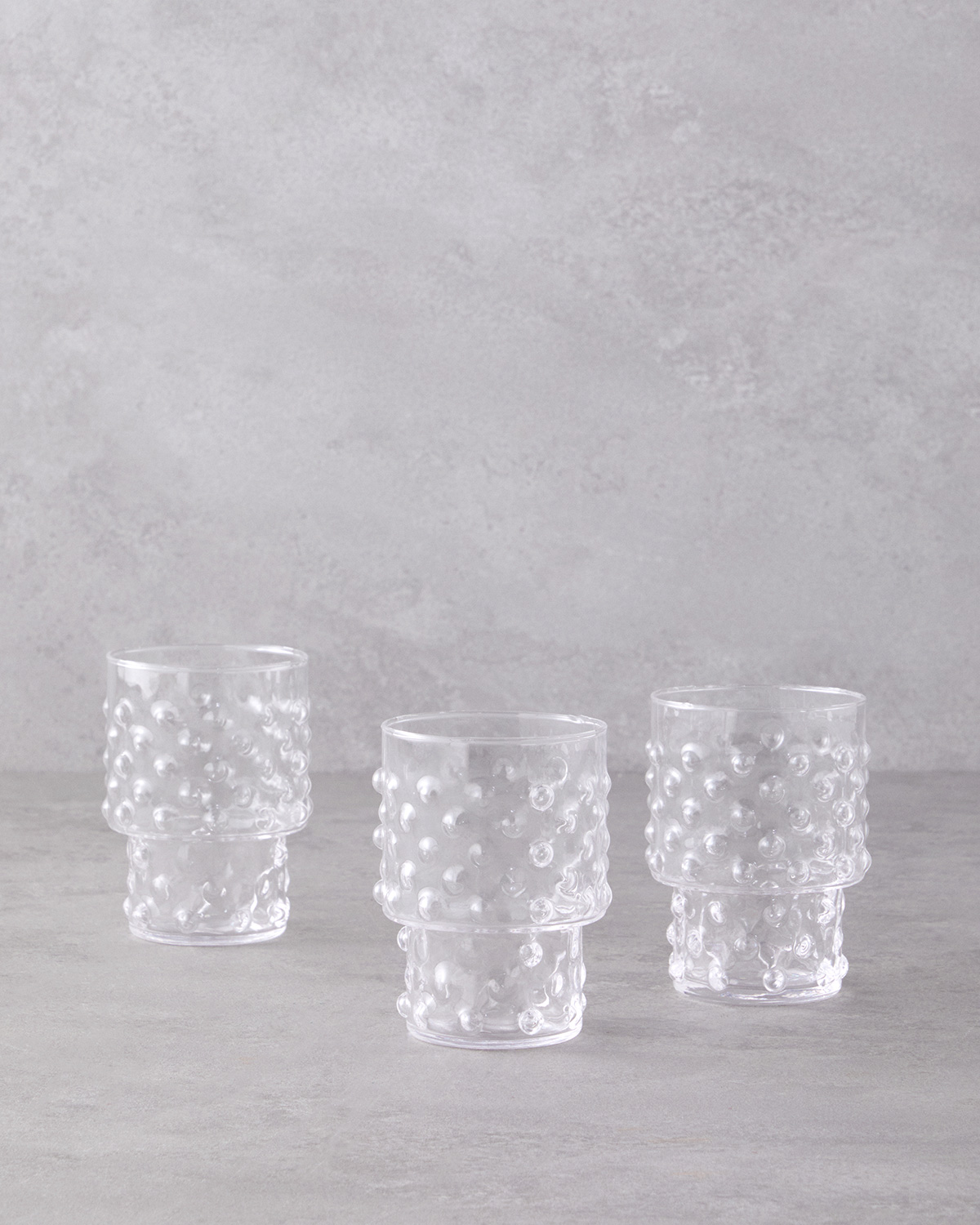 Bubbles Glass 3 Pcs Glass 300 Ml Transparent