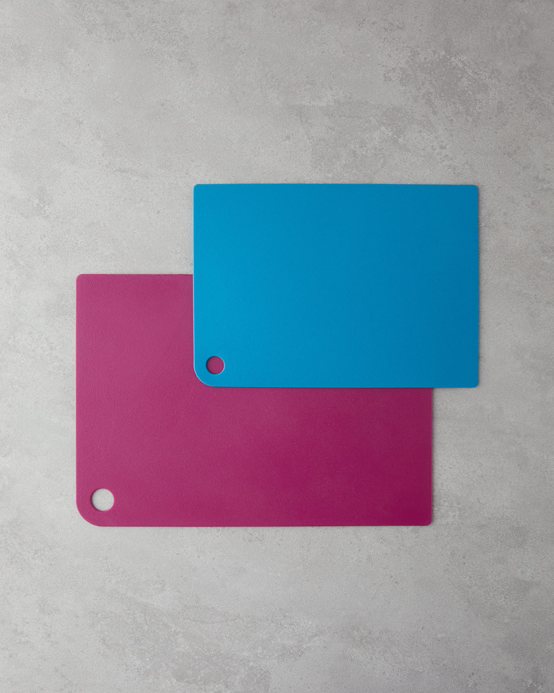 CutMe Plastic 2 Pcs Cutting Board 27-34 Cm Fuchsia - Blue