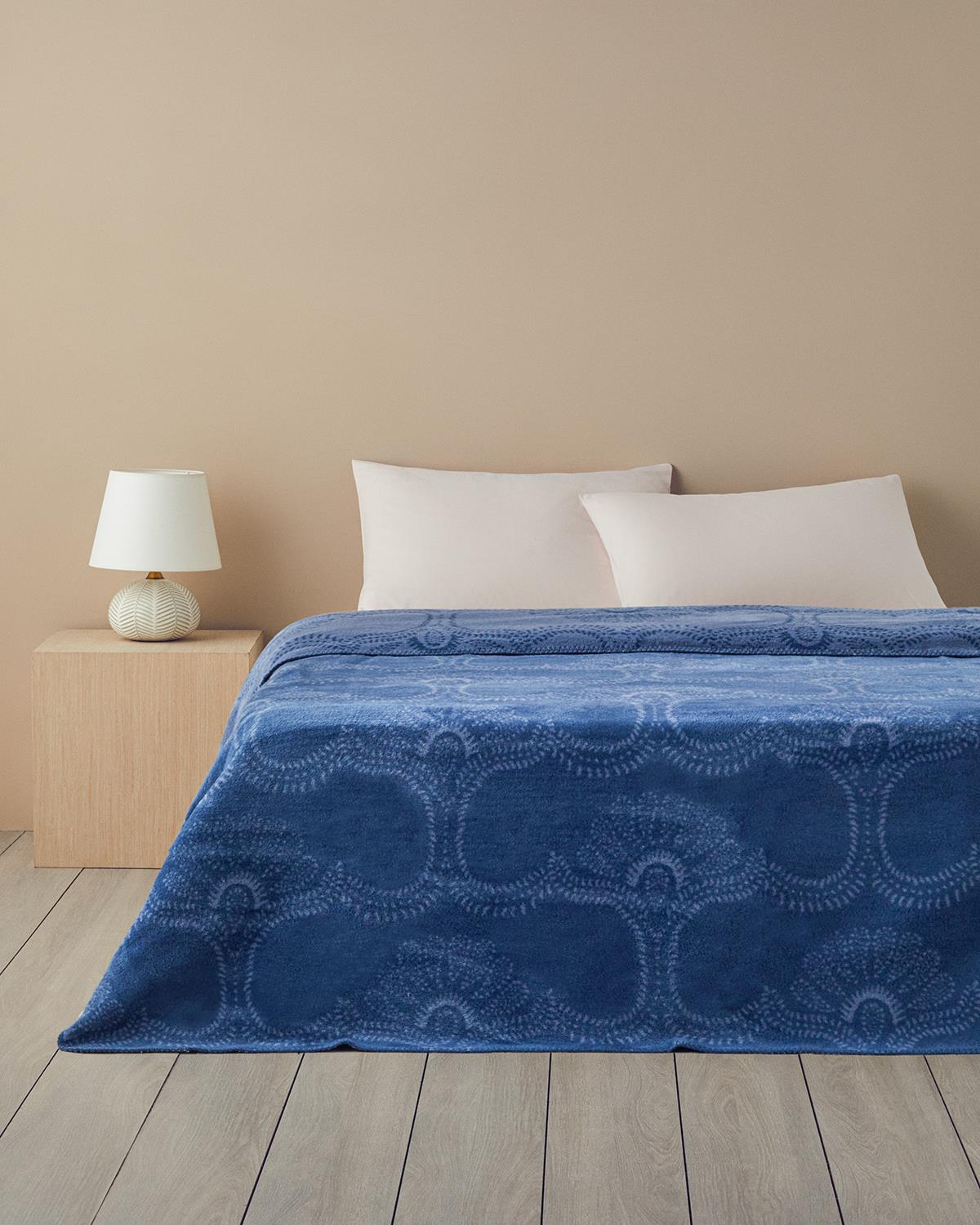 Spread Cotton Single Size Blanket 150x200 Cm Blue